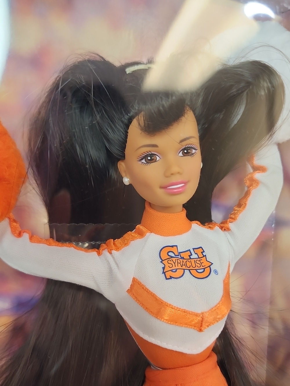 University Barbie Syracuse Cheerleader Doll Mattel Special Edition NRFB 1996 - Picture 5 of 10